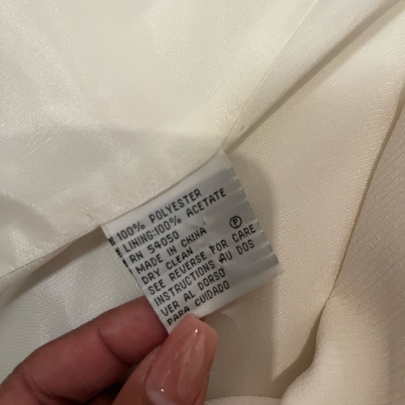 Le Suit Essentials Ivory Skirt Set Sz 10 - Picture 10 of 14